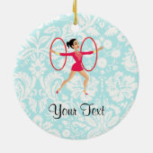 Rythmic Gymnastics Hoops Keramisch Ornament (Achterkant)