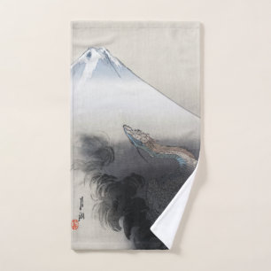 Ryu Shoten: Opstijgende draak boven Fuji, Japan Handdoek