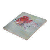 Ryukin Goldfish Acrylverf Tegeltje (Zijkant)