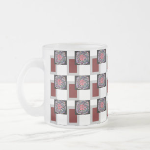 RZ-GIFT SPECIAAL DAD_ROOS_BLACK_RED_ MATGLAS KOFFIEMOK