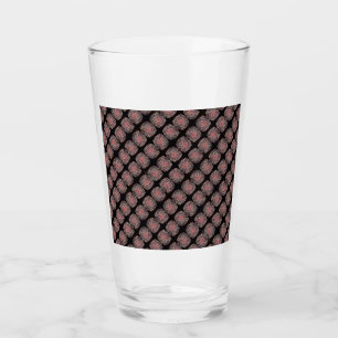 RZ-glas cup roos zoals caleidoscoop art ,zwart, ro Glas