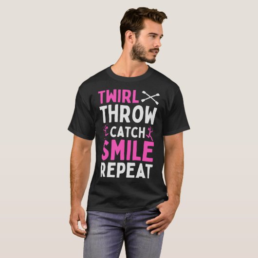 S2 Baton Twirling Baton Twirl Baton Twirler (44) T-shirt (Voorkant volledig)