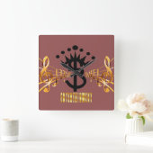 S.B. Oto-rhino. Horloge murale carrée (Maison)