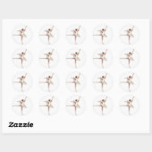 S- Ballerina Meisje Ronde Sticker (Vel)