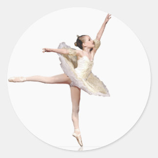 S- Ballerina Meisje Ronde Sticker