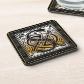 "S" Celtic Black Stone Monogram Onderzetters (Linkerzijde)