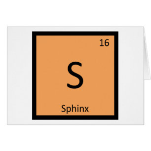 S - Chat Sphinx Chimie Tableau Périodique Élément
