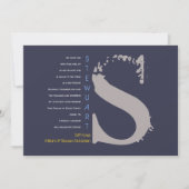 S Collection initiale Bat Bar Mitzvah Invitation (Devant)