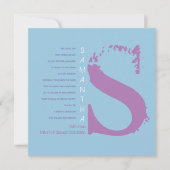 S Collection initiale Bat Bar Mitzvah Invitation (Devant)