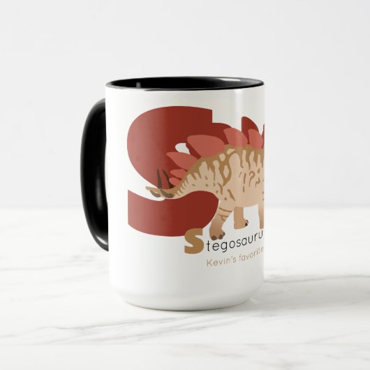 S comme Stegosaurus Mug (Devant gauche)