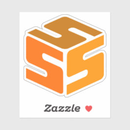 S-Cubed Oranje Logo Sticker (3" x 3")