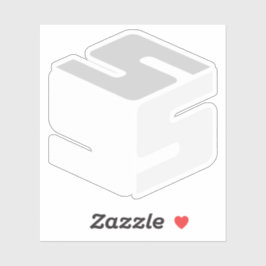 S-Cubed Witte Logo Sticker (3" x 3")