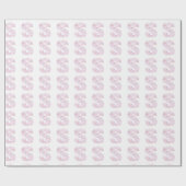 S - Driehoeken met laag poly - neutraal roze Paars Cadeaupapier (Vlak)