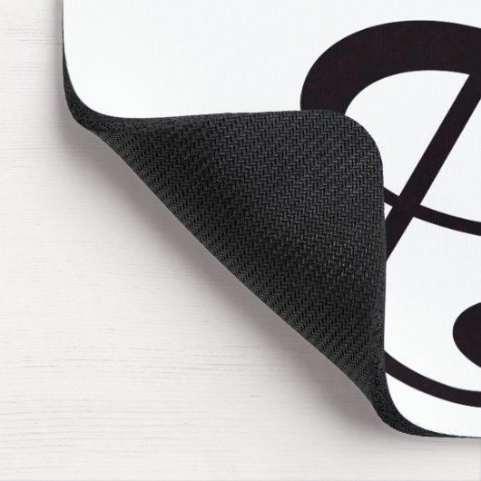 "S", "&" en/of treble Clef Musical Note Muismat (Hoek)