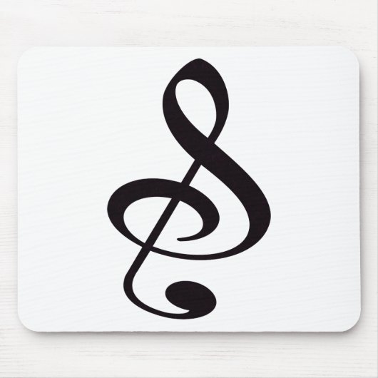 "S", "&" en/of treble Clef Musical Note Muismat (Voorkant)
