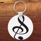 "S", "&" en/of treble Clef Musical Note Sleutelhanger (Voorkant)