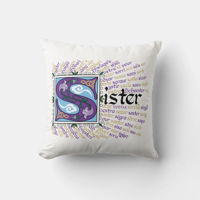 S est pour soeur Coussin (Recto)