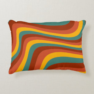S Groovy Wavy 70s patroon Accent Kussen