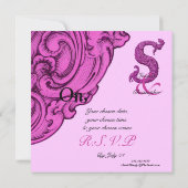 S - Het Falck Alphabet (Roze) (bruiloft) Kaart (Achterkant)