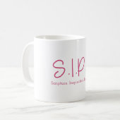 S.I.P.S. Mug avec titre rose (Devant gauche)