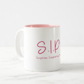 S.I.P.S. Mug Couleur Intérieur - Rose (Devant gauche)