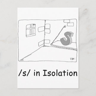 S in isolatie briefkaart