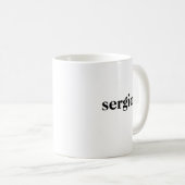 S initial et nom personnalisé Coffee Mug (Devant droit)