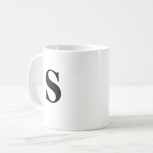 S initial et nom personnalisé Coffee Mug (Devant gauche)