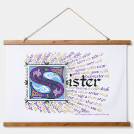 S is for Sister Tapestry Hangend Wandkleed
