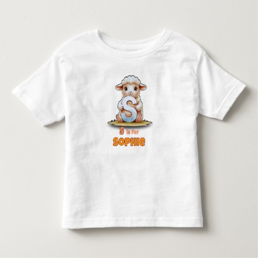 S is for Sophie - Personalized Toddler Shirt (Voorkant)