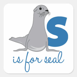 S is voor afdichting vierkante sticker