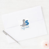 S is voor afdichting vierkante sticker (Envelop)