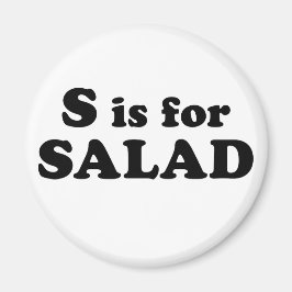 S is voor SALADE (magneet) Magneet