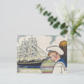 S is voor schip briefkaart (Staand voorkant)