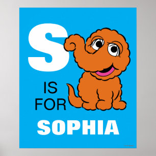 S is voor Snuffleupagus Voeg je naam toe Poster