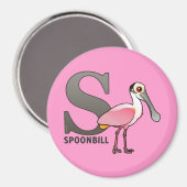 S is voor Spoonbill Magneet (Voorkant / Achterkant)