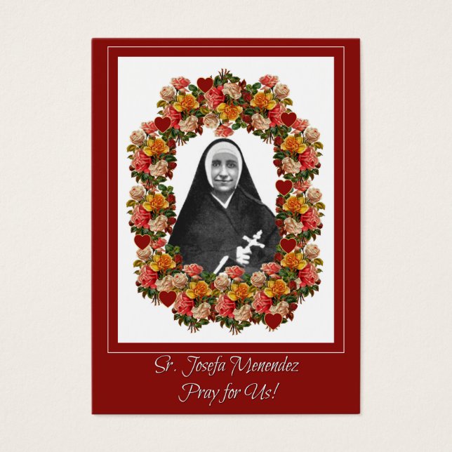 S. Josefa Menendez Nun Prière Rose Novena (Devant)