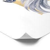 S letter gepersonaliseerde naam monogram met paard poster (Hoek)