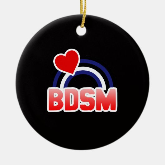S / M Pride Keramisch Ornament (Voorkant)
