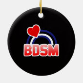 S / M Pride Keramisch Ornament (Achterkant)