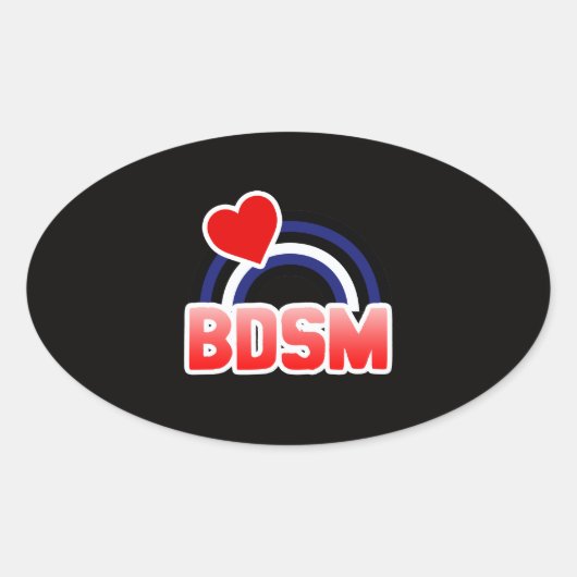 S / M Pride Ovale Sticker (Voorkant)