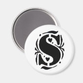 S met hart Magneet (Voorkant / Achterkant)