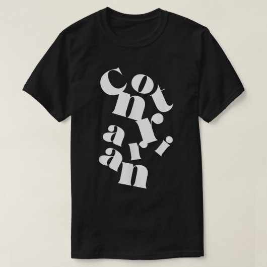 s Met woorden Contrarian T-shirt (Design voorkant)