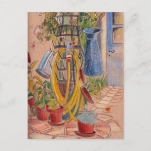 's middags in een zonnige briefkaart van de Franse