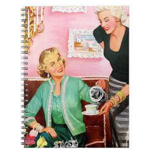 's middags Tea Mid Century Modern Art medium Notitieboek