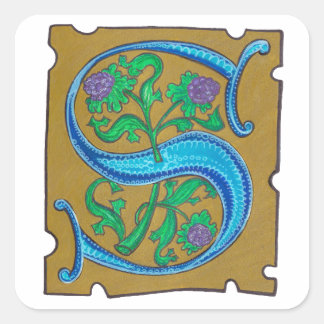 S - MINIATURE VIERKANTE STICKER