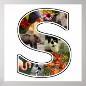 S Monogram Creëer Uw Eigen 8 Aangepaste Foto Colla Poster (Voorkant)