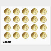S Monogram Faux Gold Envelope Seal Stickers (Vel)