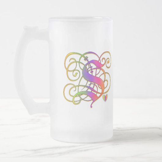 S Monogram "Gothische regenboog" Mokken (Links)