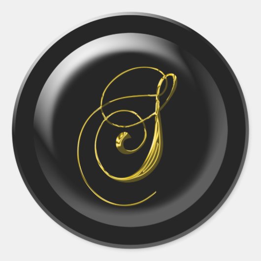 S Monogram voor bruiloften Ronde Sticker (Voorkant)